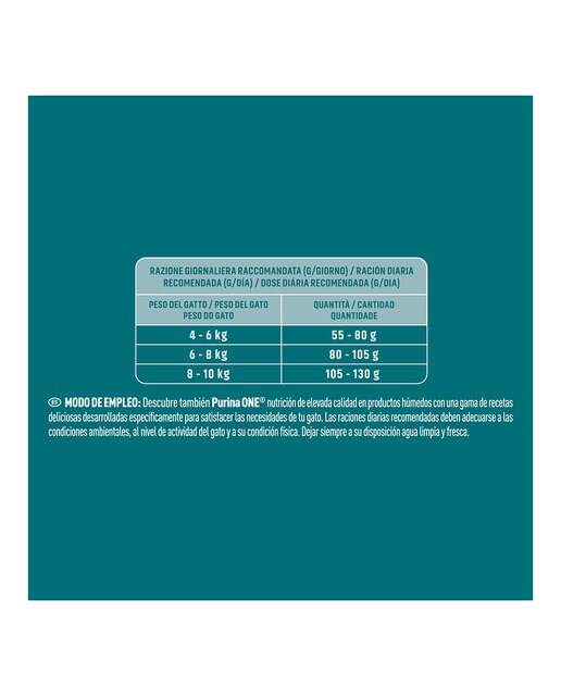 Pienso para gatos adultos esterilizados Purina One Bifensis pollo y trigo 2,8 kg 4