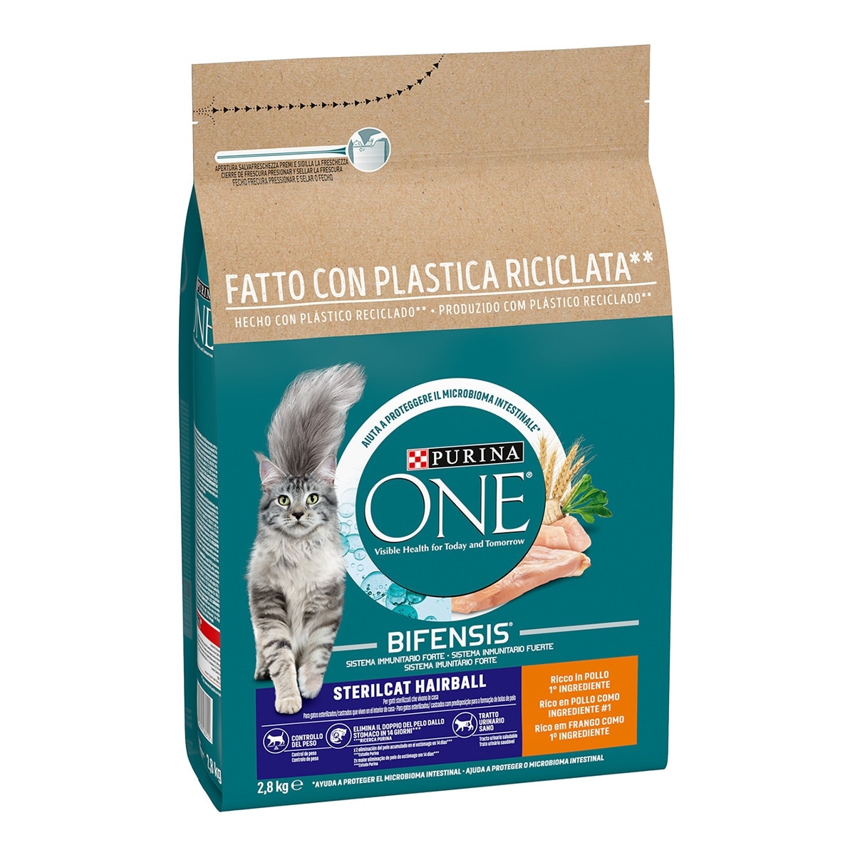 Purina One - Pienso para gatos adultos esterilizados Purina One Bifensis pelaje y bolas de pelo