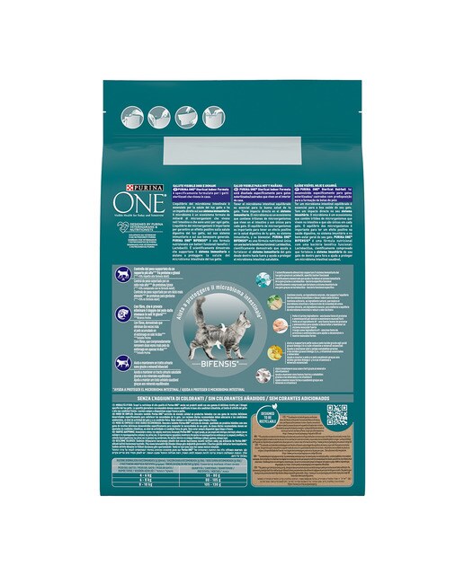 Pienso para gatos adultos esterilizados Purina One Bifensis pelaje y bolas de pelo 2
