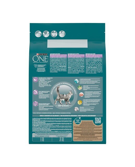 Pienso para gatos adultos Purina One Bifensis digestión sensible pavo y arroz 2