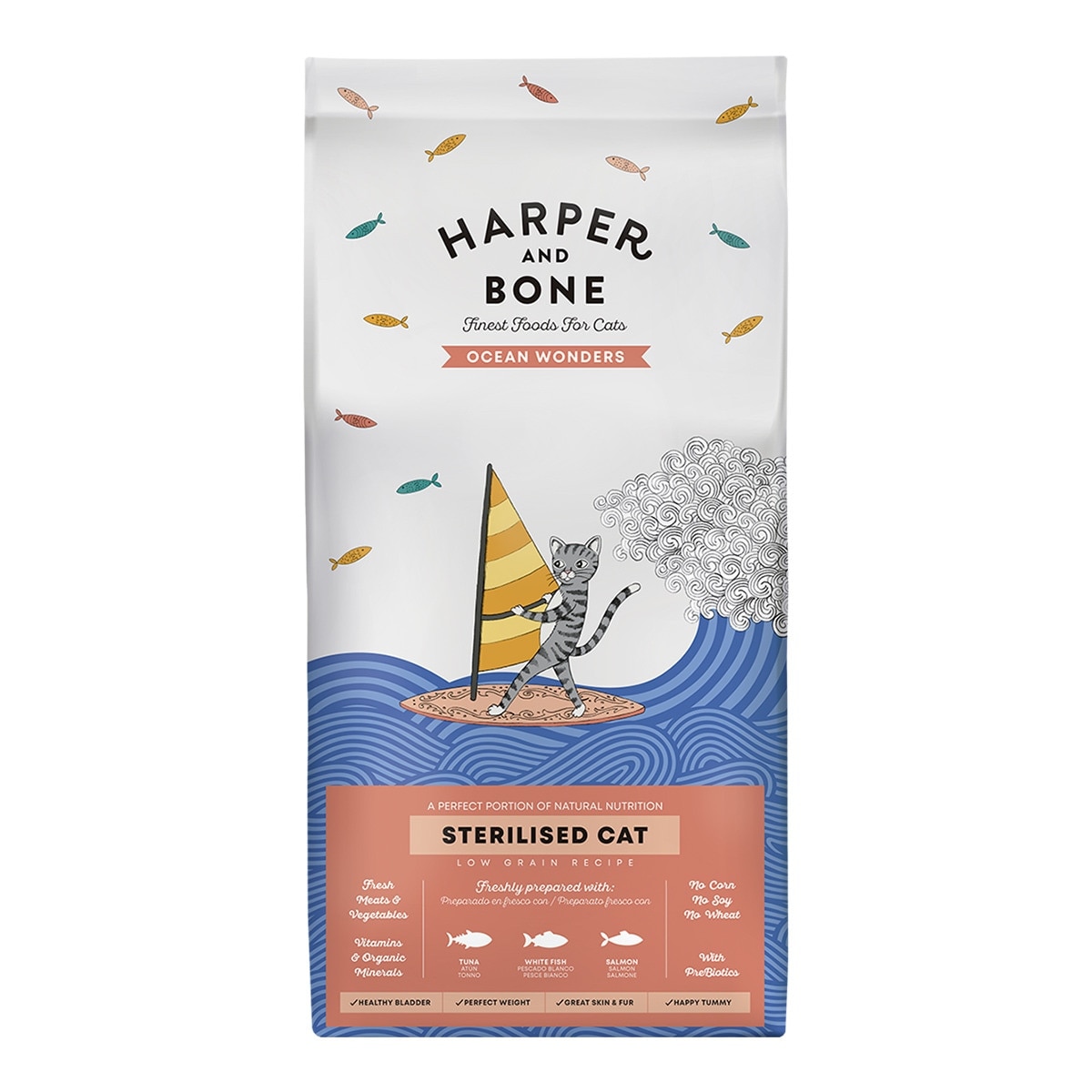 Harper and Bone - Pienso para gatos adultos esterilizados Harper and Bone maravillas del océano atún, pescado…