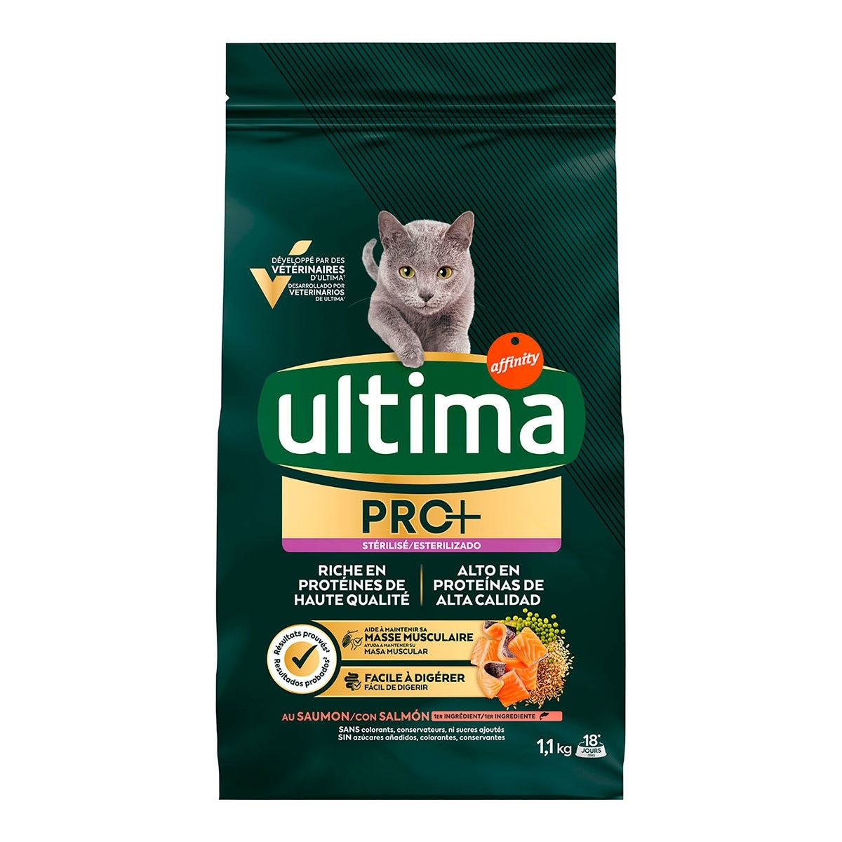 Ultima - Pienso para gatos adultos esterilizados Ultima Pro+ salmón