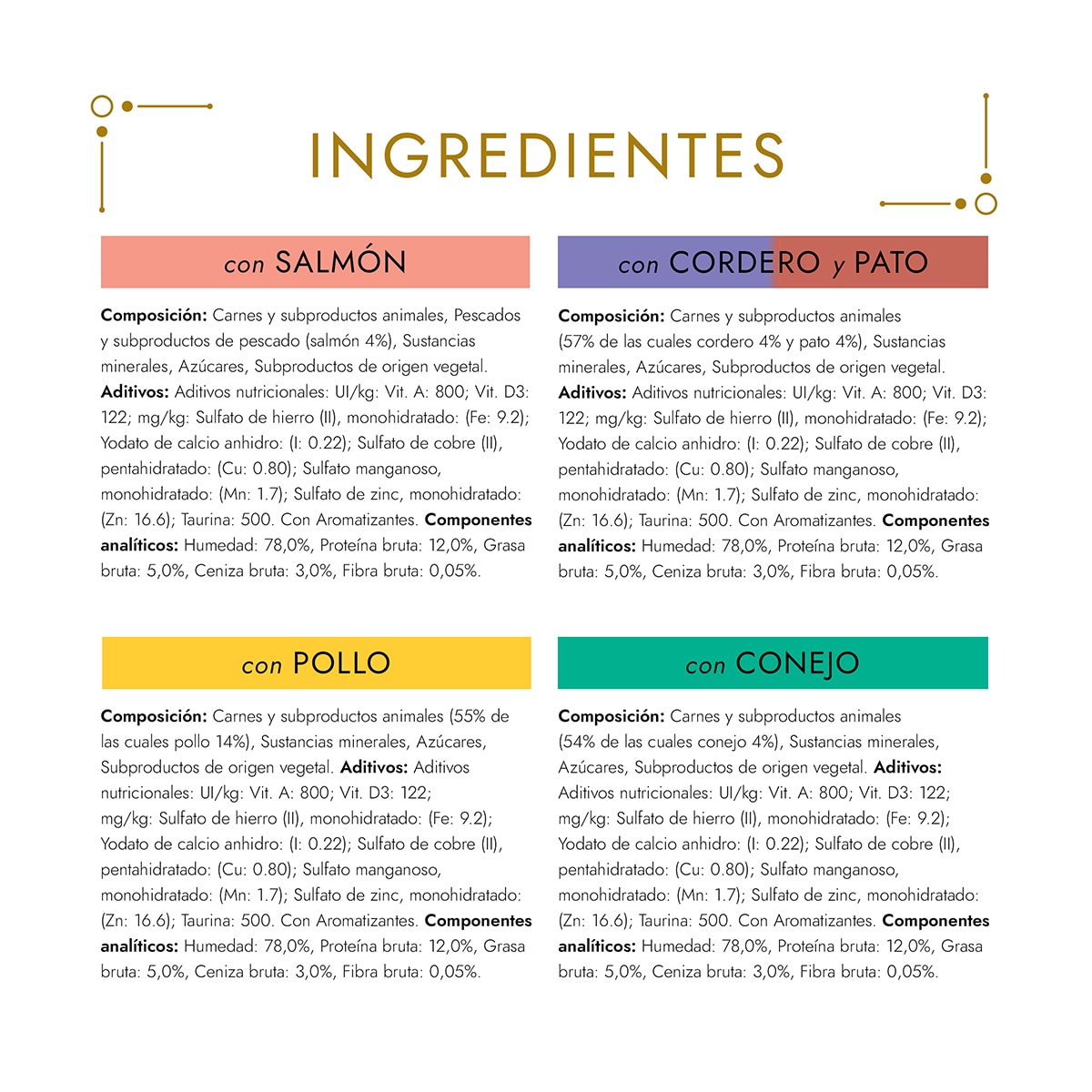 Comida húmeda para gatos adultos Gourmet Gold Terrine Mix 8 x 85 g 4