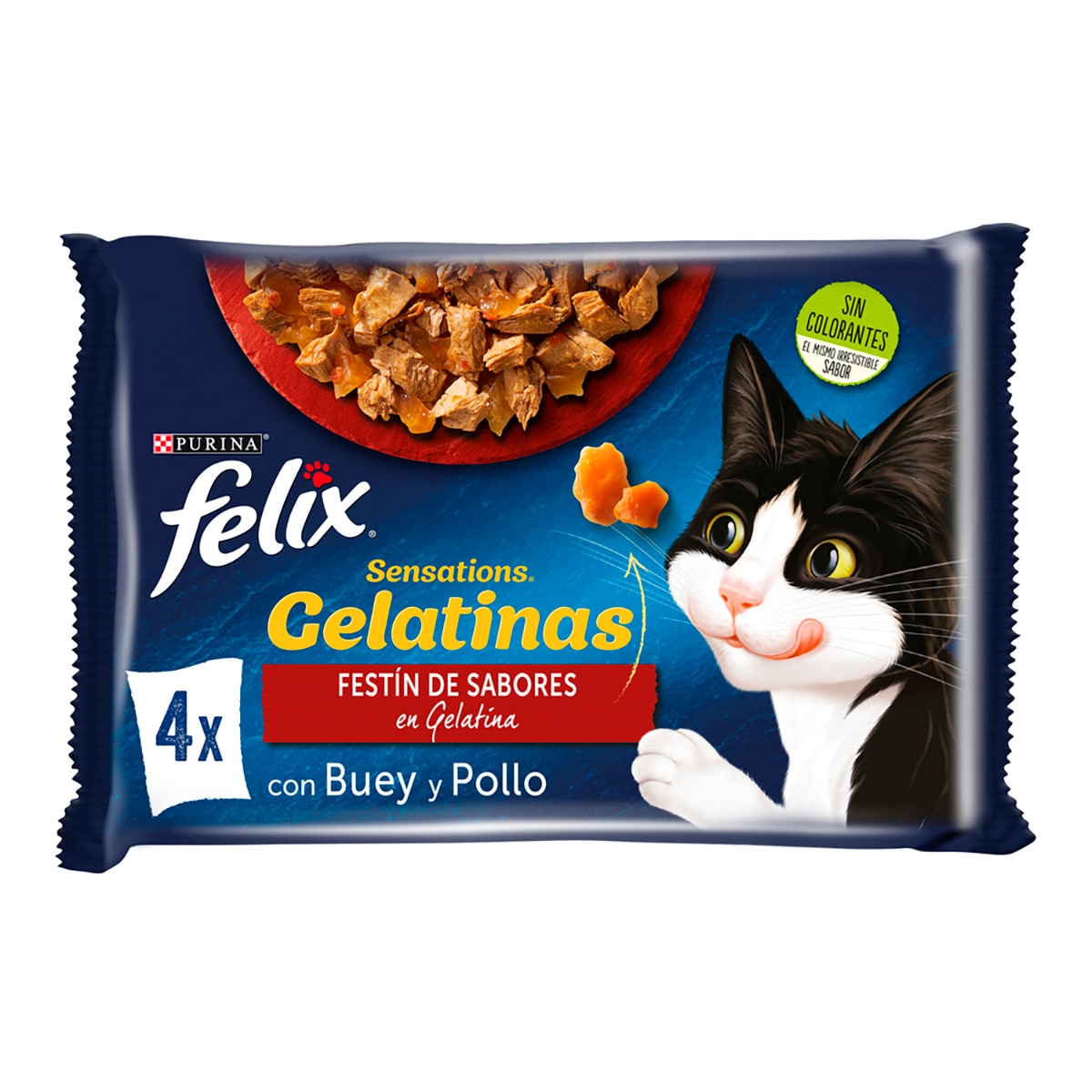 Imagen 0 de Comida húmeda para gatos Felix Sensations carnes en gelatina
