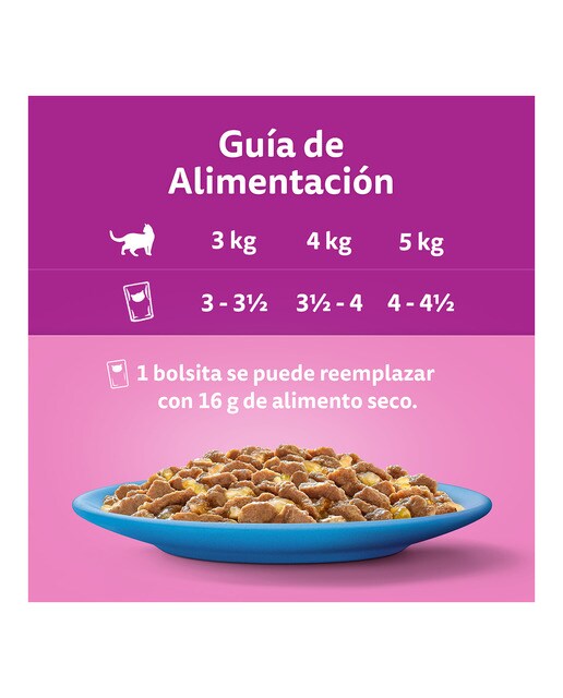 Imagen 3 de Comida húmeda para gatos +1 año Whiskas Selección Pescados en gelatina