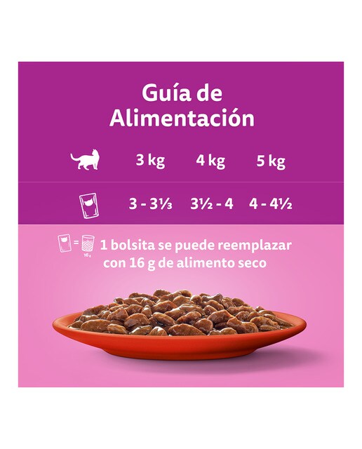 Comida húmeda para gatos adultos + 1 año Whiskas Selección Clásica carne 12 x 85 g 3