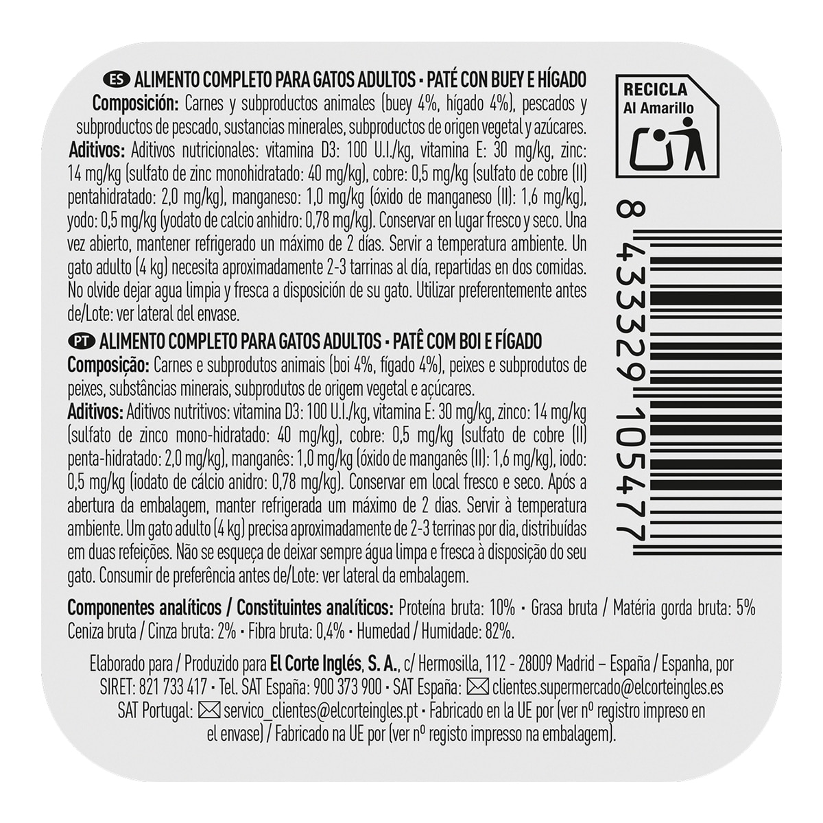 Comida húmeda para gatos adultos Katakán buey e hígado 100 g 2