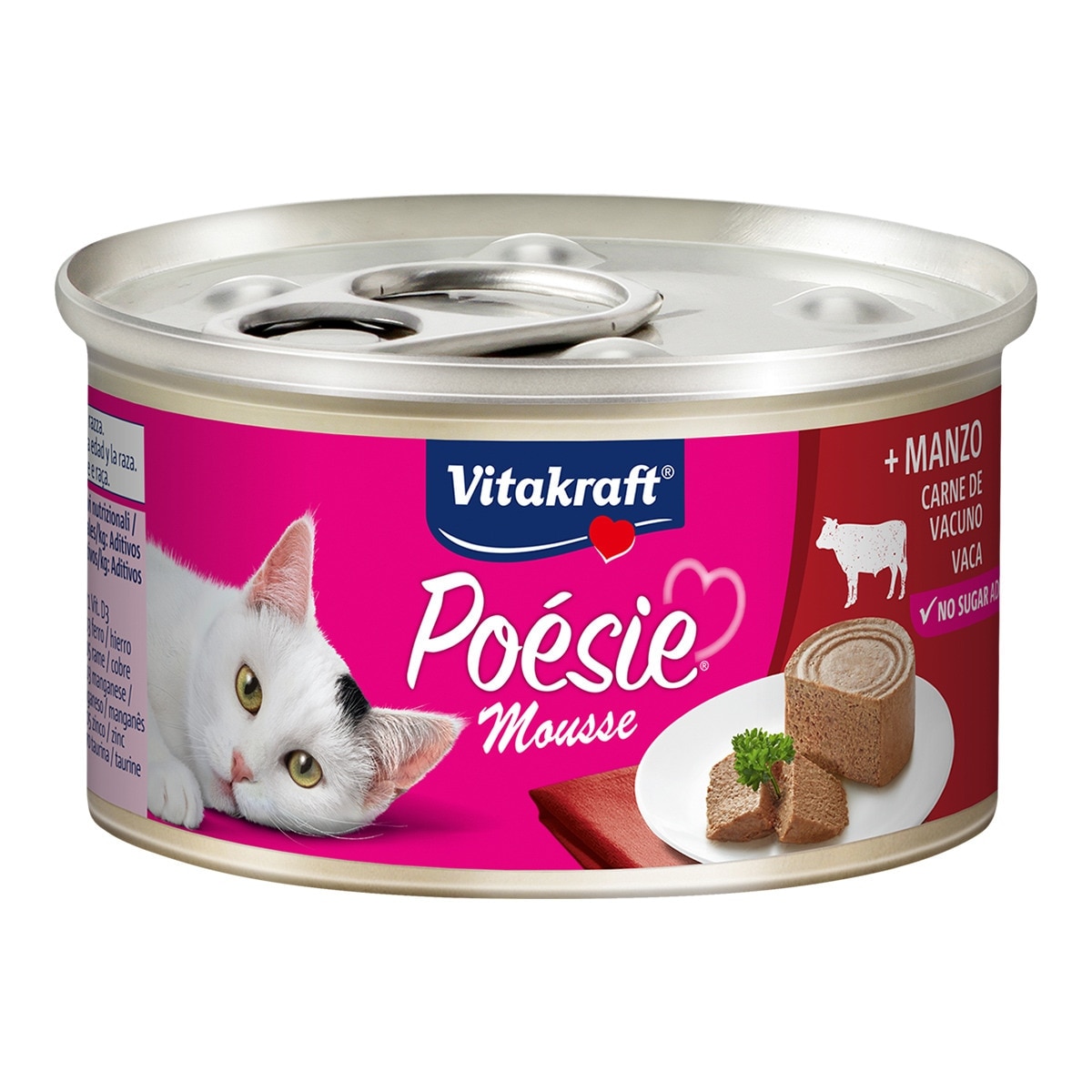 Vitakraft - Comida húmeda para gatos adultos Vitakraft Poésie mousse de ternera 85 g.