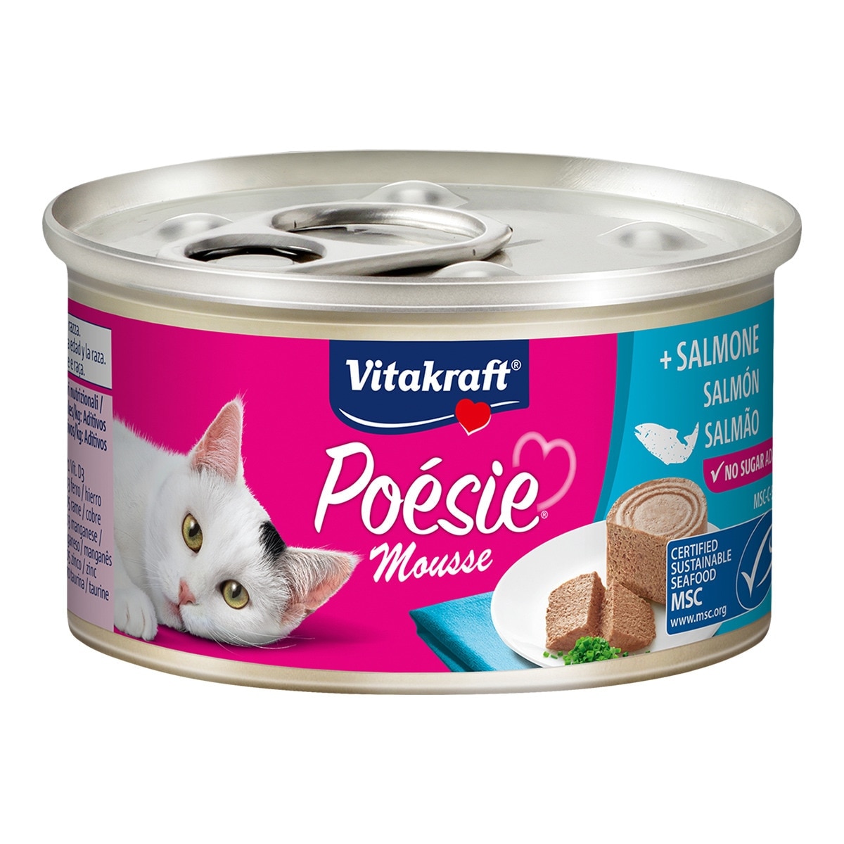 Vitakraft - Comida húmeda para gatos adultos Vitakraft Poésie mousse de salmón 85 g.