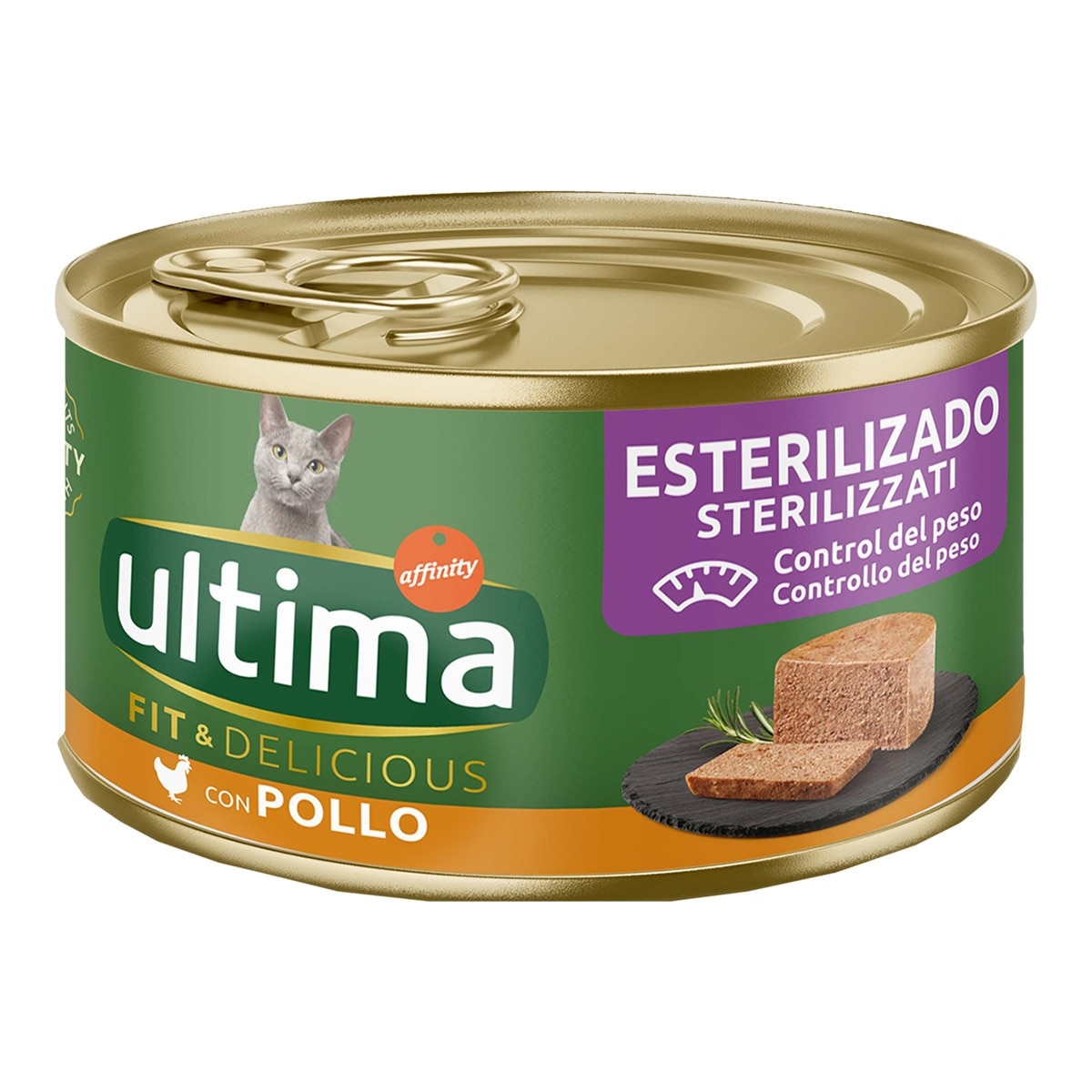 Comida húmeda para gatos adultos esterilizados Ultima pollo fit & delicious 85 g 1