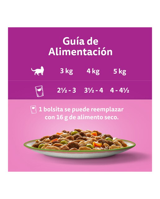 Comida húmeda para gatos adultos +1 año Whiskas Tasty Mix Selección del Chef en salsa 4