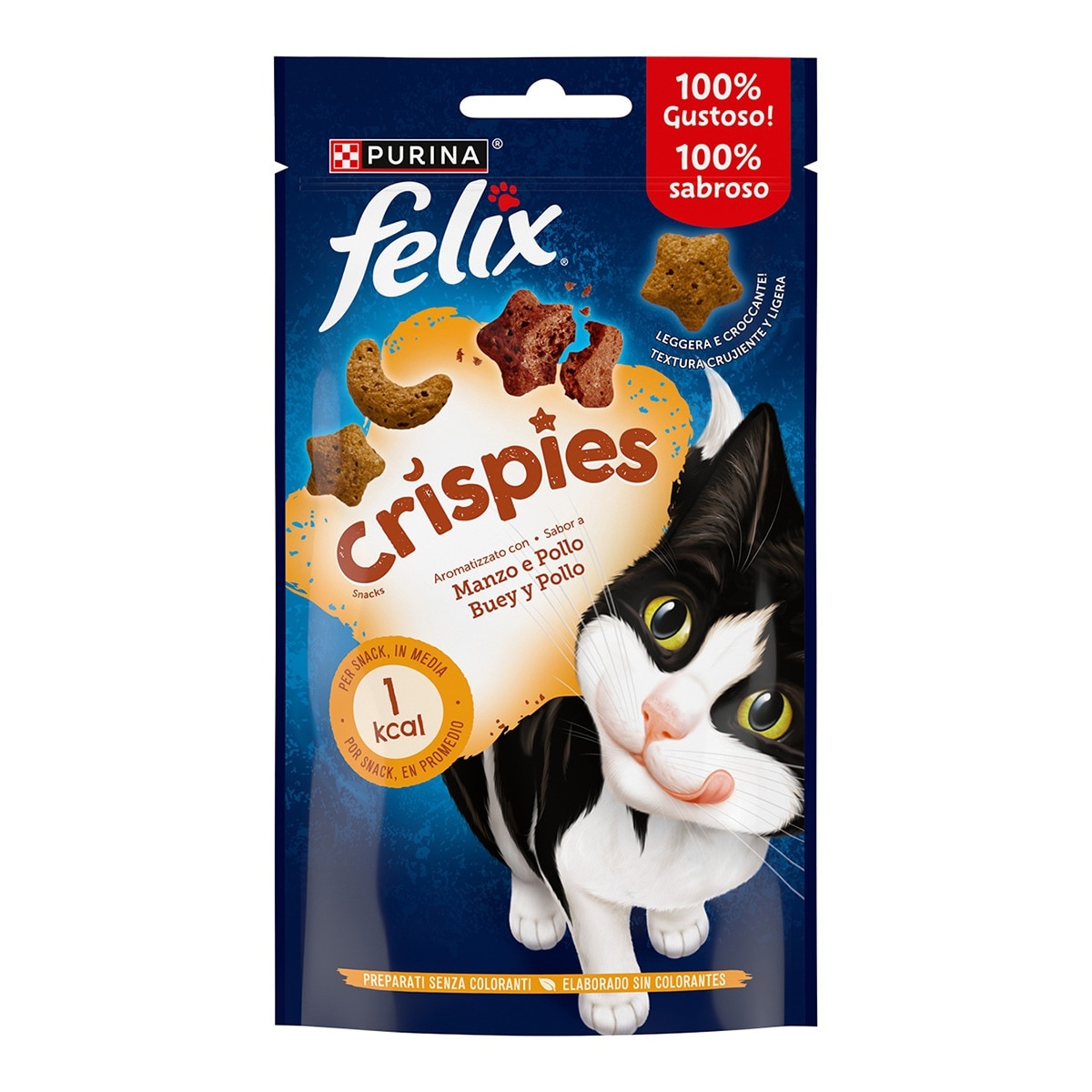 Felix - Snack para gatos Felix Crispies buey y pollo 45 g