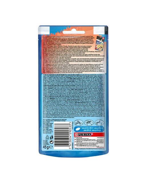 Snack para gatos adultos Félix Crispies salmón y trucha 2