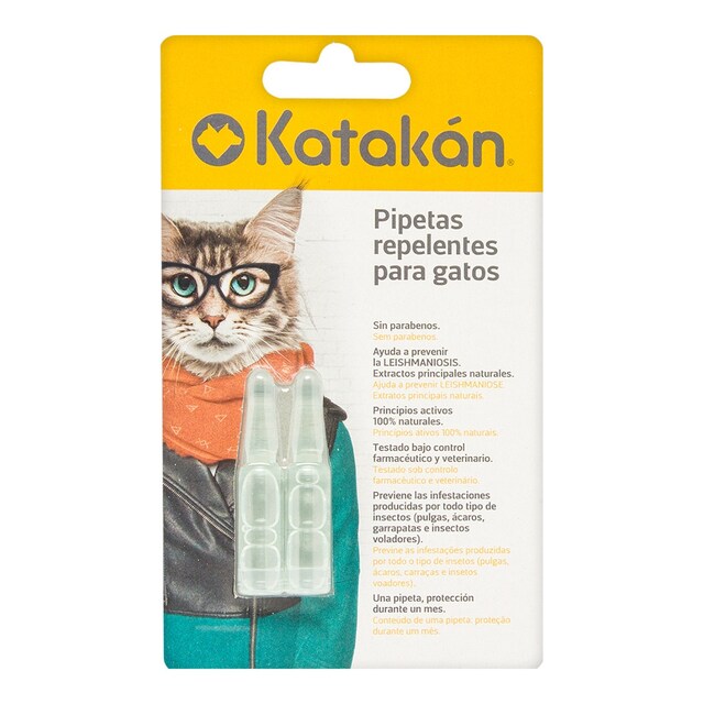 Pipetas repelentes Katakán para gatos 2 uds x 1,5 ml