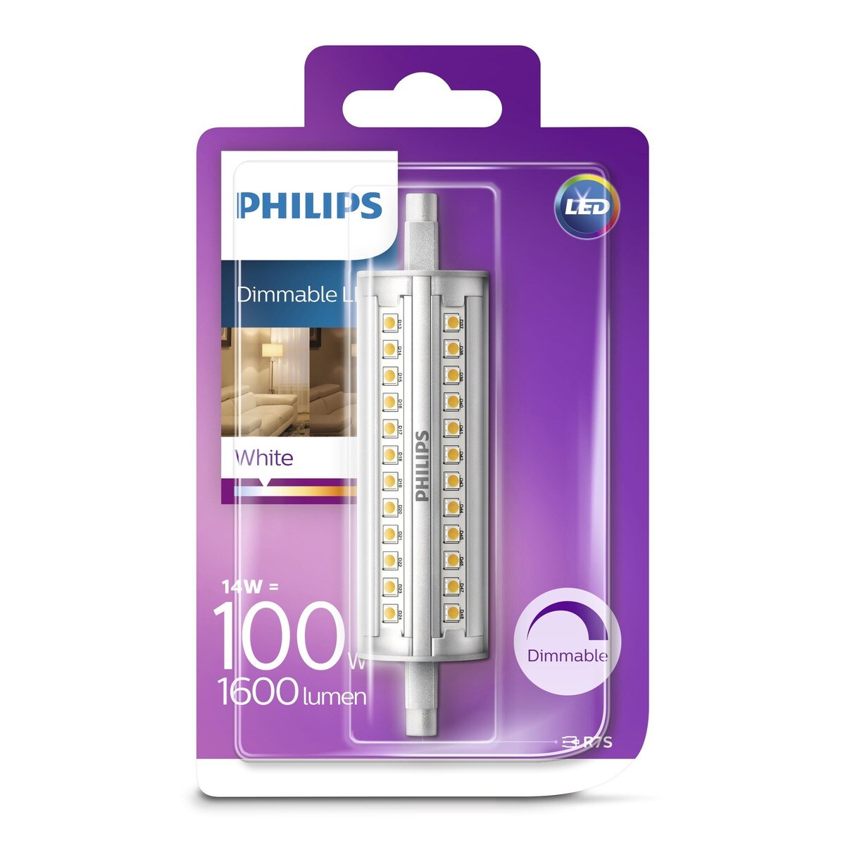 Luz LED Linear Regulável R7S 1600 lm 3000 K - 14 W Luz quente (<=3000 K).-2