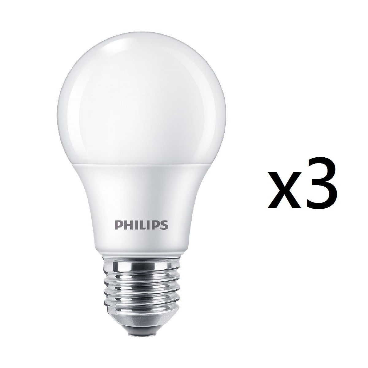 Imagen 0 de Pack de 3 bombillas LED Estándar E27 8 W 806 lm 2.700 K