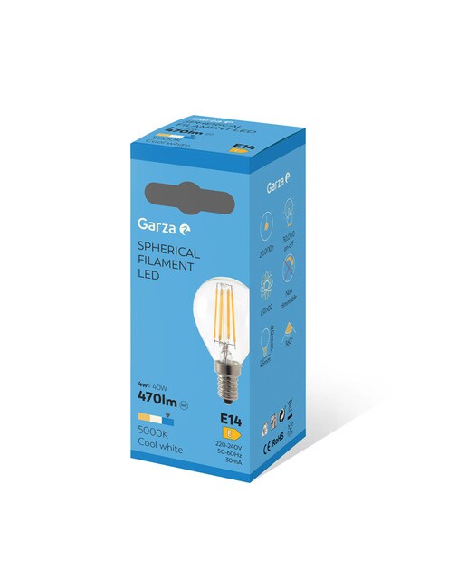 Lâmpada LED Filamento Esférica E14 4 W 470 lm 5000 K Luz fria (>= 5000 K).-2