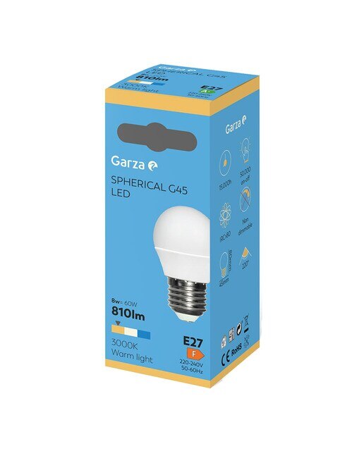 Lâmpada LED Esférica E27 3000 K 810 lm - 8 W Luz quente (<=3000 K).-2