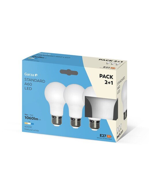 Pack de 2+1 Lâmpadas LED Standard E27 4000 K 1060 lm - 11 W Luz neutra (>=3000 K/<=5000 K).-2