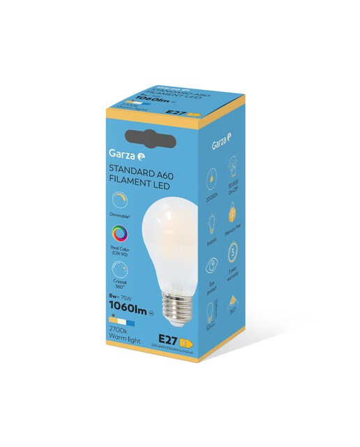 Lâmpada LED Dimable Filamentos Opal Standard E27 461116A - 8 W -1060 lm - 2700 K 2