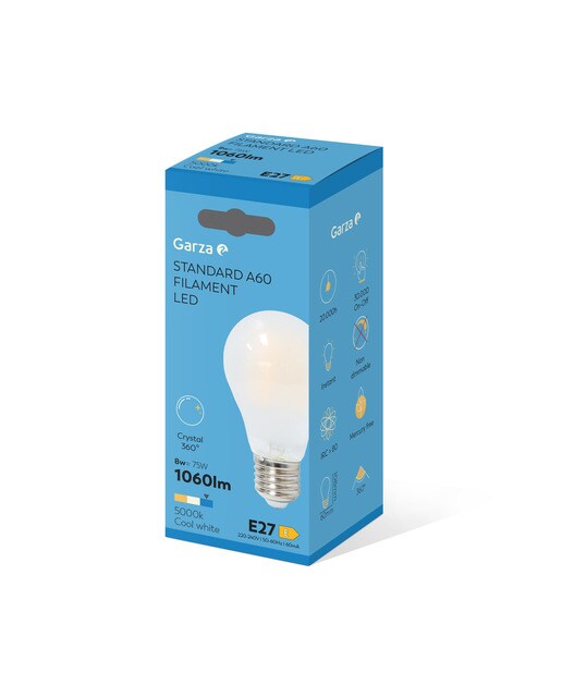 Lâmpada LED com Filamentos Opal Standard E27 - 8 W 5000 K 2