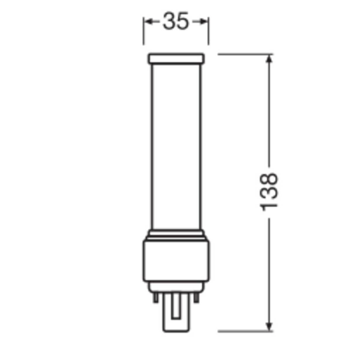 Bombilla LED Especial 6W G24D-1 4000K Osram Dulux D Blanco-2