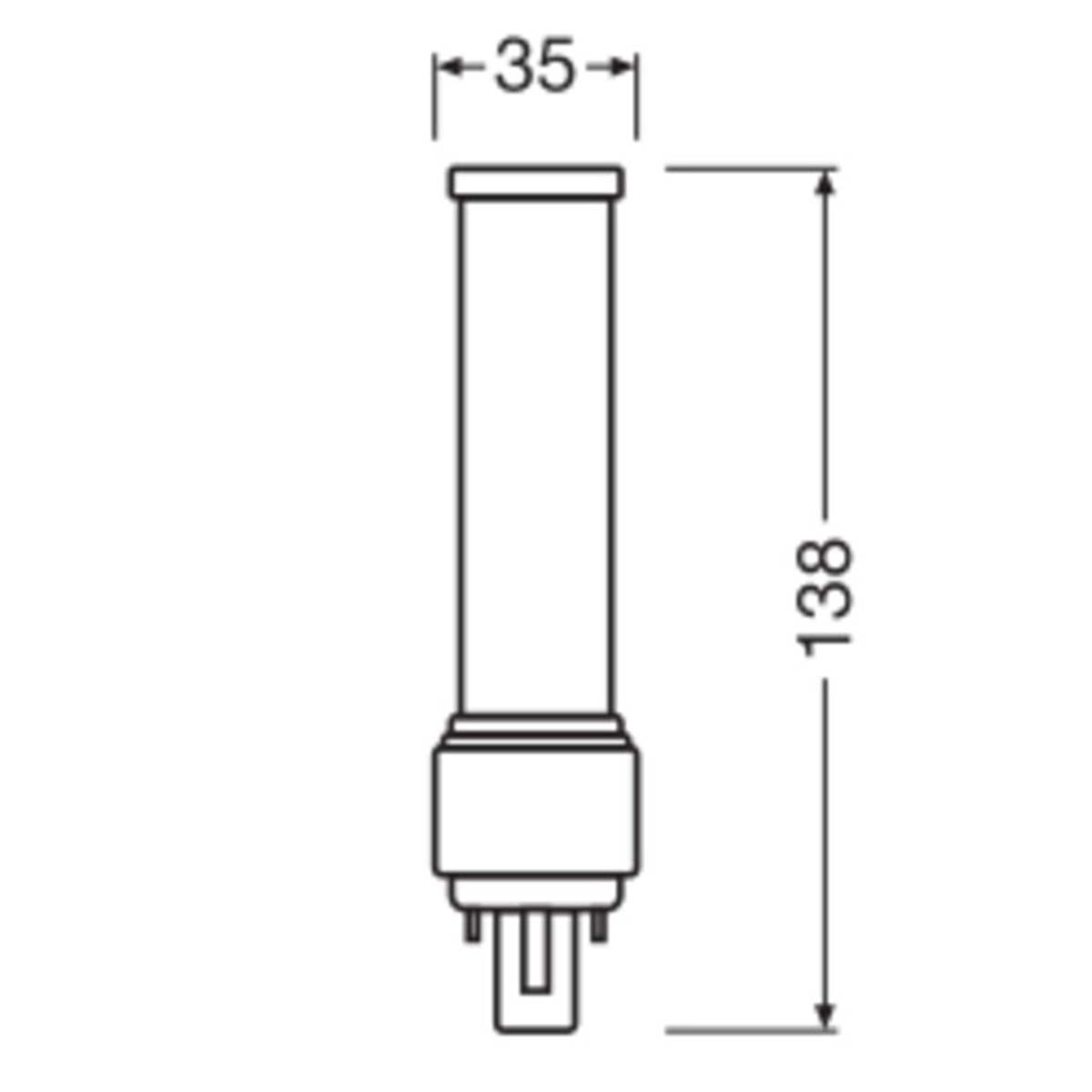 Lâmpada LED Especial 6 W G24D-1 6500 K Osram Dulux D Branco-2