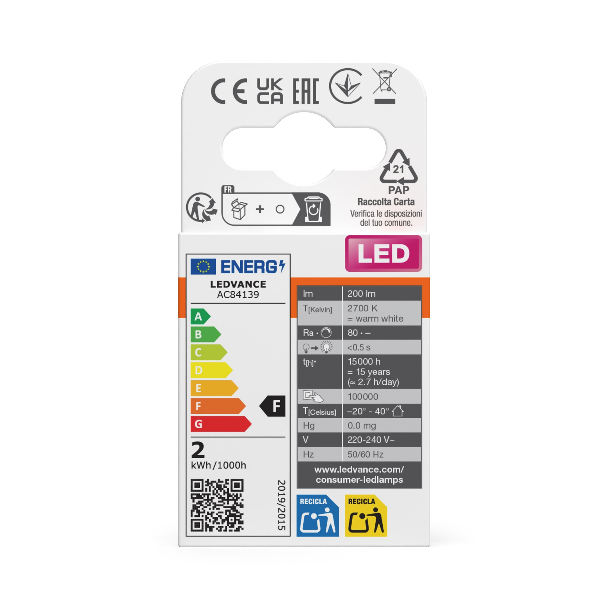 Bombilla LED G9 1.9W Luz Cálida Osram Multicolor-4