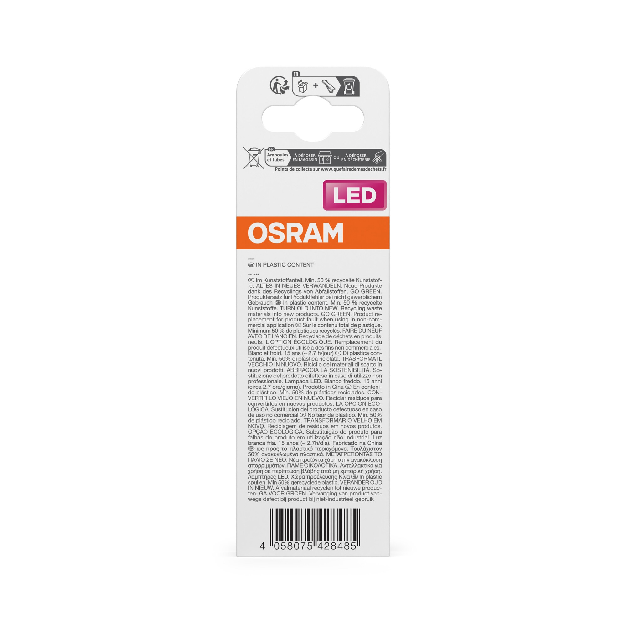 Bombilla LED Stick E27 9W Luz Neutra Osram Blanco-4