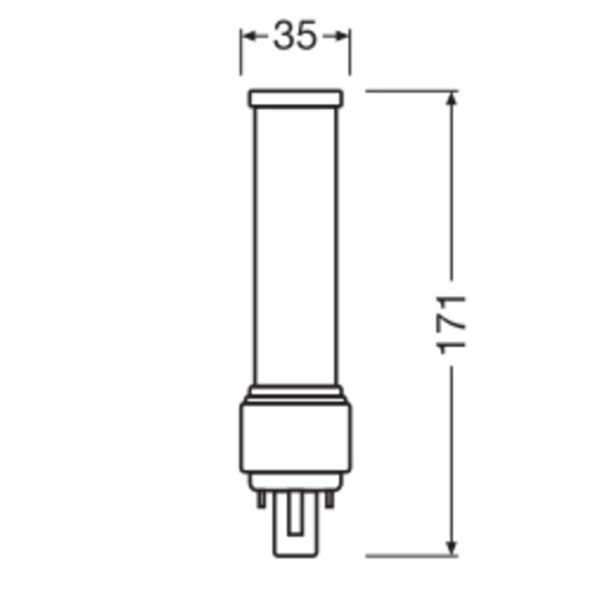 Lâmpada LED Especial 9 W G24D-3 4000 K Osram Dulux D Branco-2