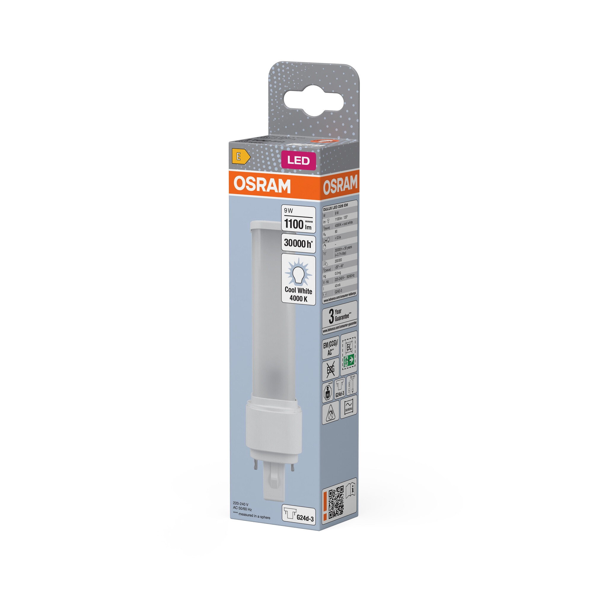 Lâmpada LED Especial 9 W G24D-3 4000 K Osram Dulux D Branco-3