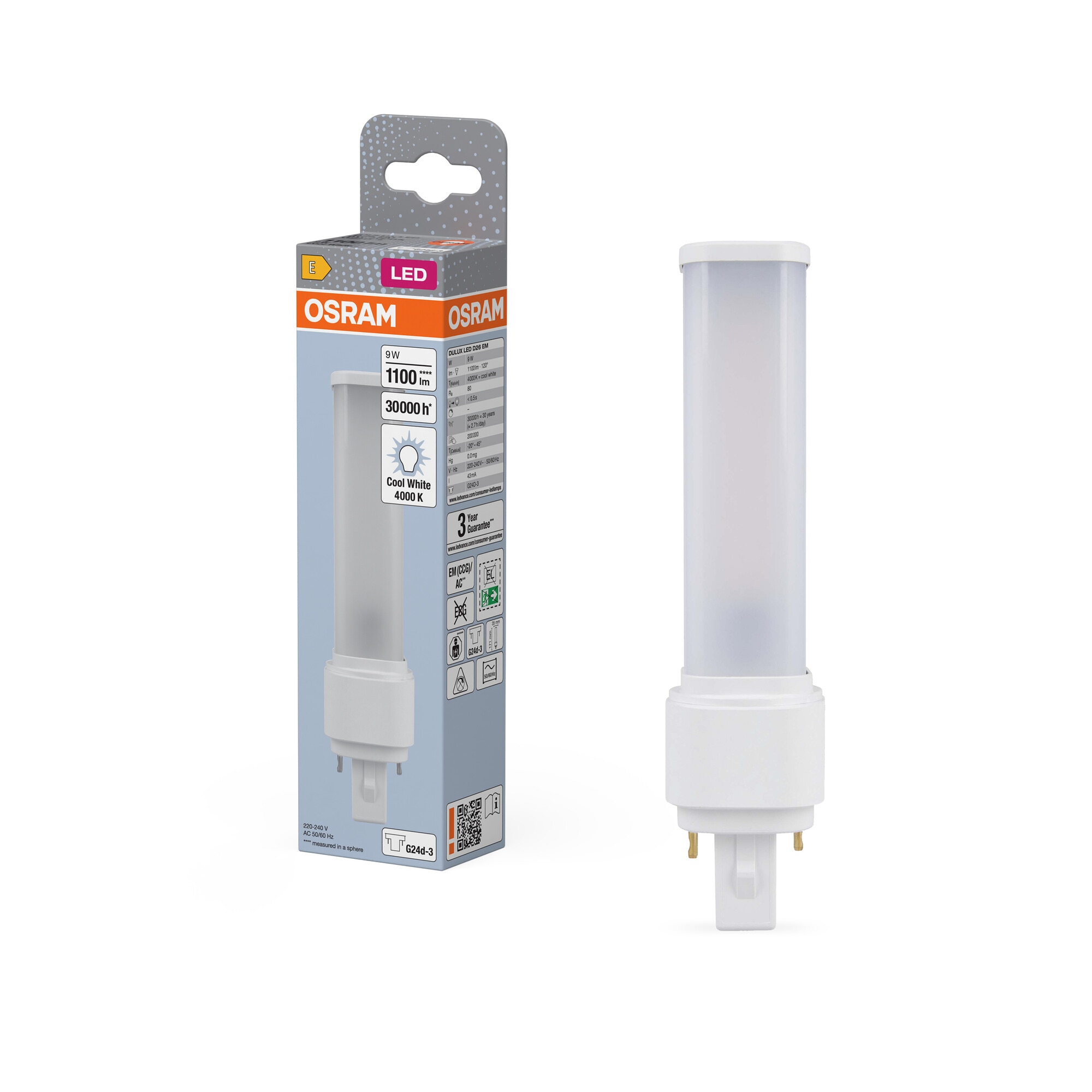 Lâmpada LED Especial 9 W G24D-3 4000 K Osram Dulux D Branco-6