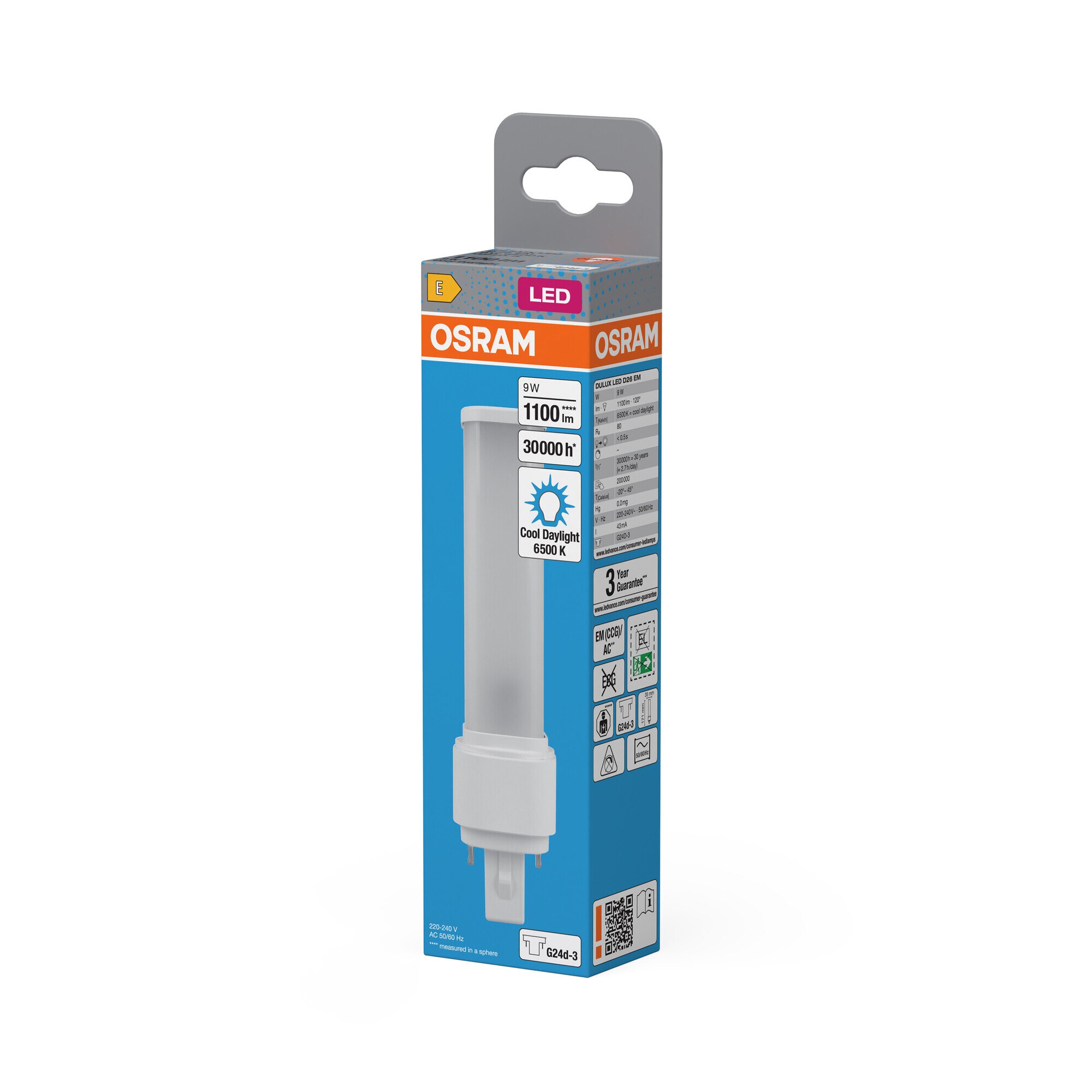 Bombilla LED Especial 9W G24D-3 6500K Osram Dulux D Blanco-3