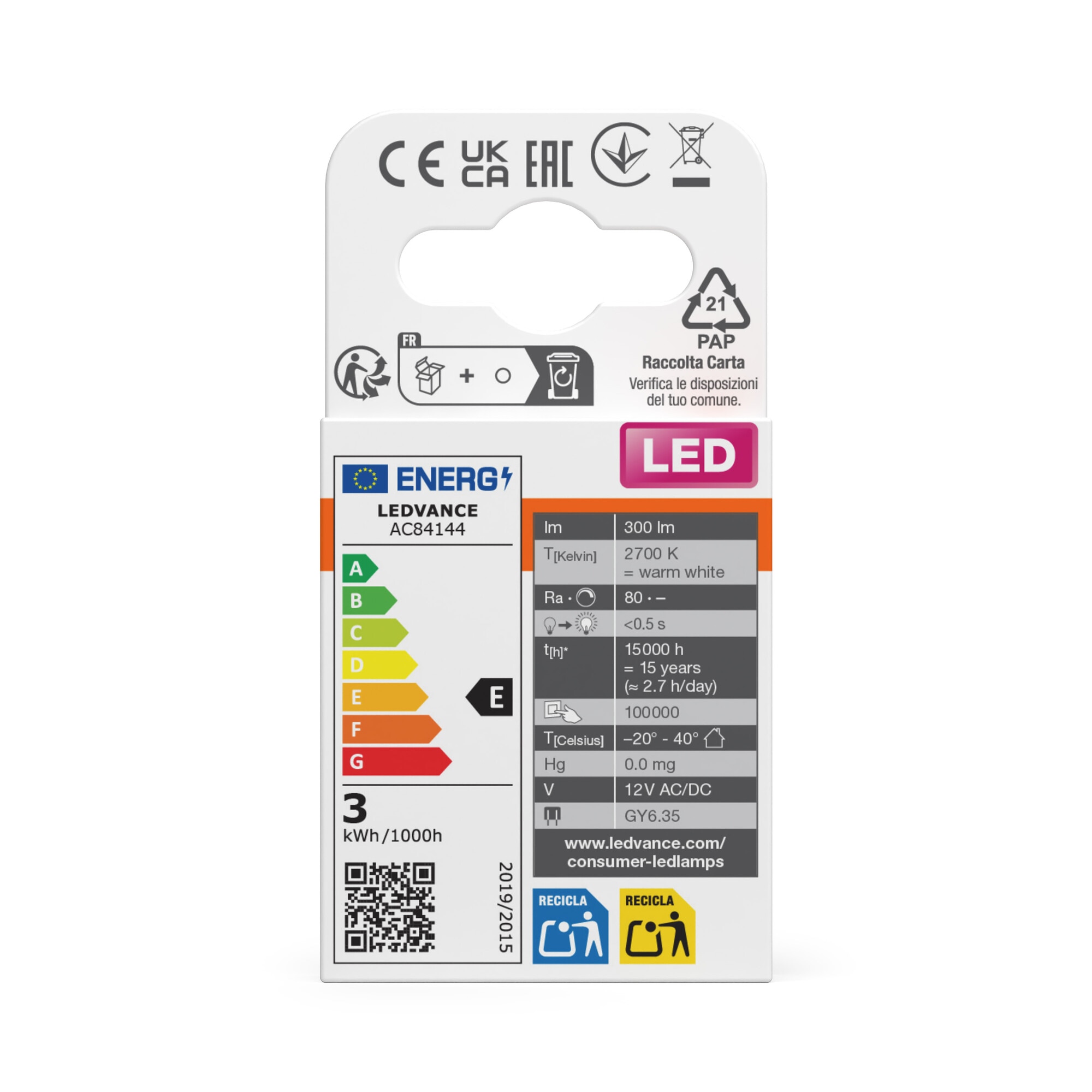 Bombilla LED GY6.35 2.6W Luz Cálida Osram Multicolor-4
