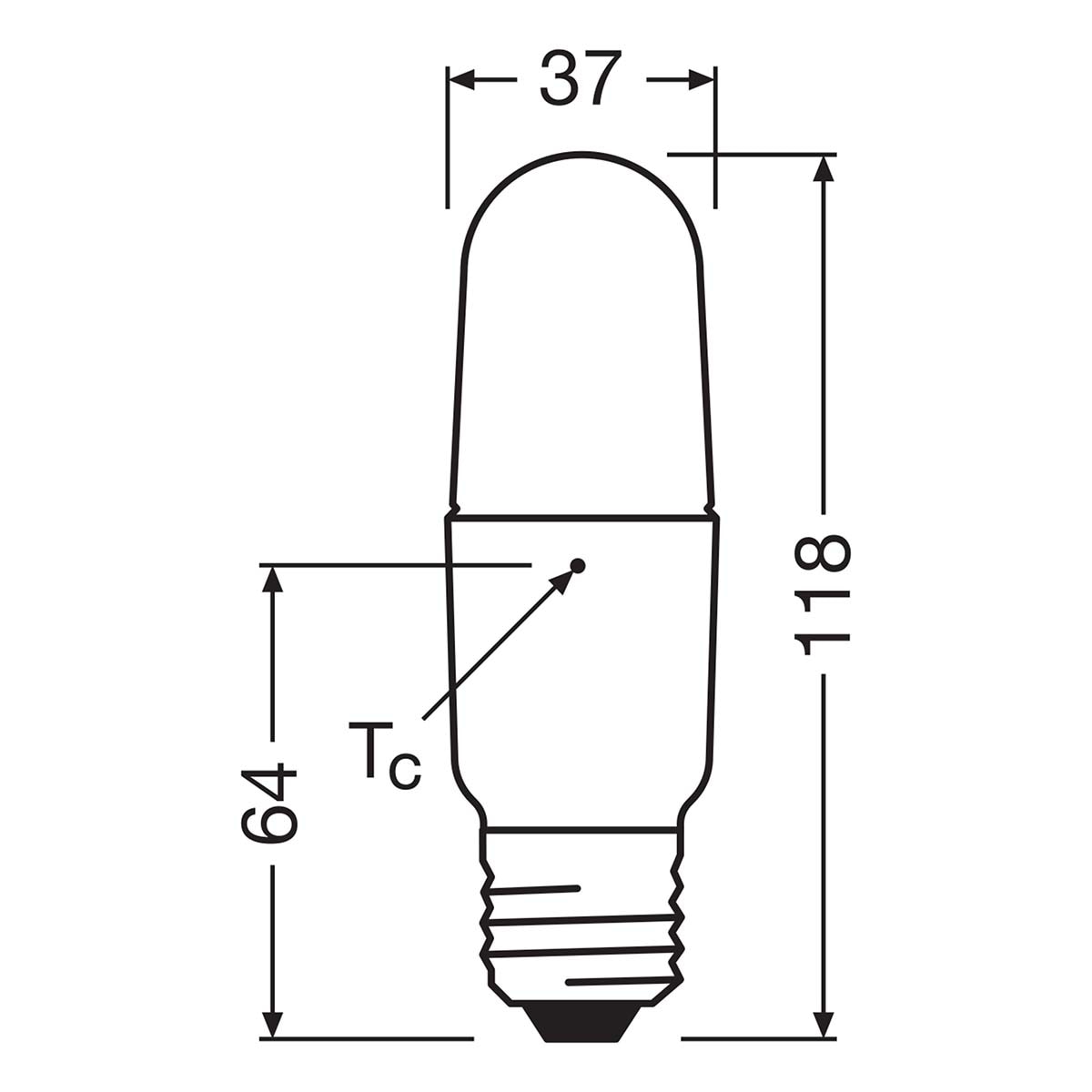 Bombilla LED Stick E27 9W Luz Cálida Osram Blanco-2