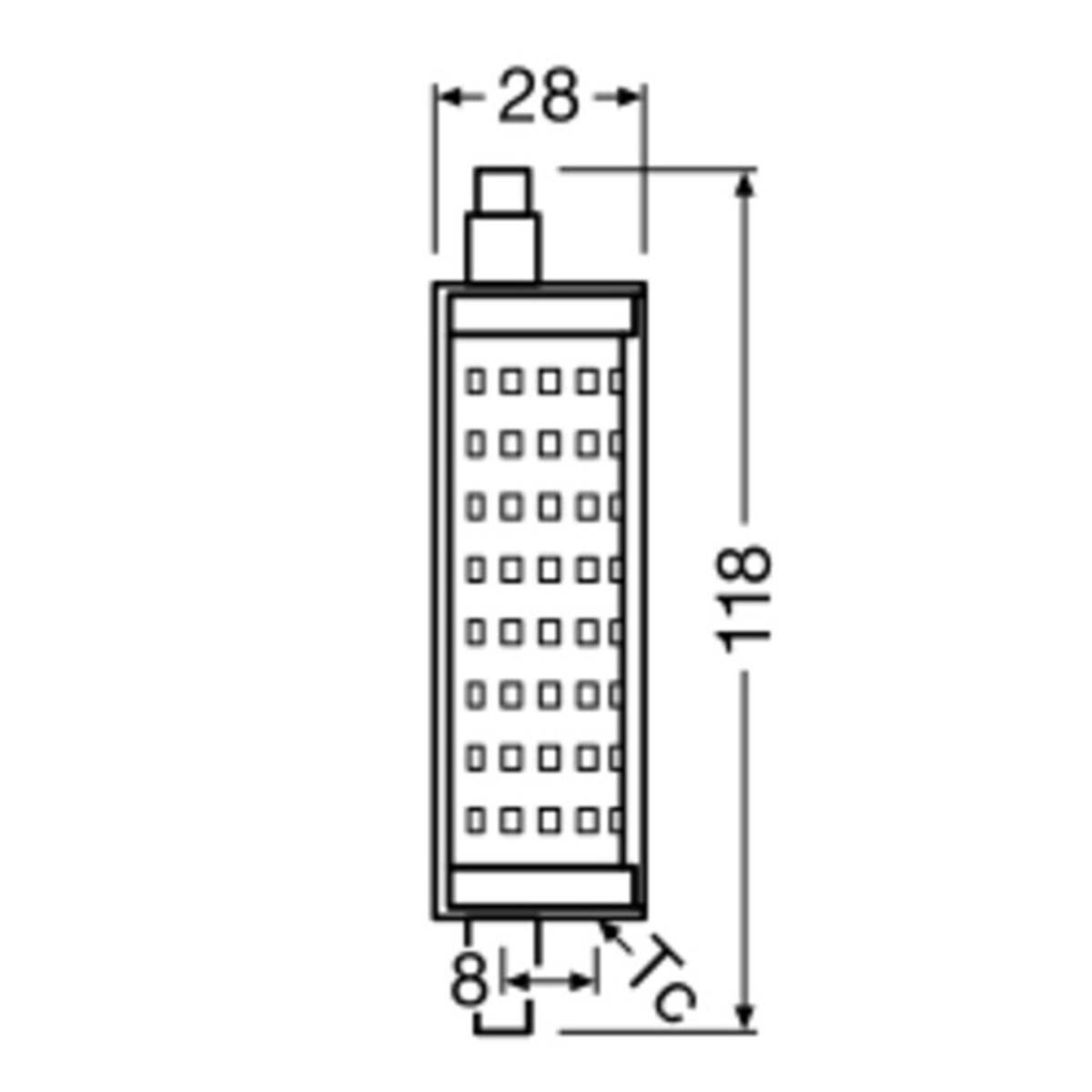 Bombilla LED Especial R7S 16W Luz Cálida 118MM Regulable Osram Multicolor-2
