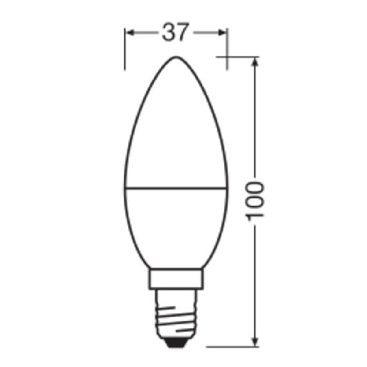 Lâmpada LED Vela E14 4,9 W Luz Quente Osram Branco-2