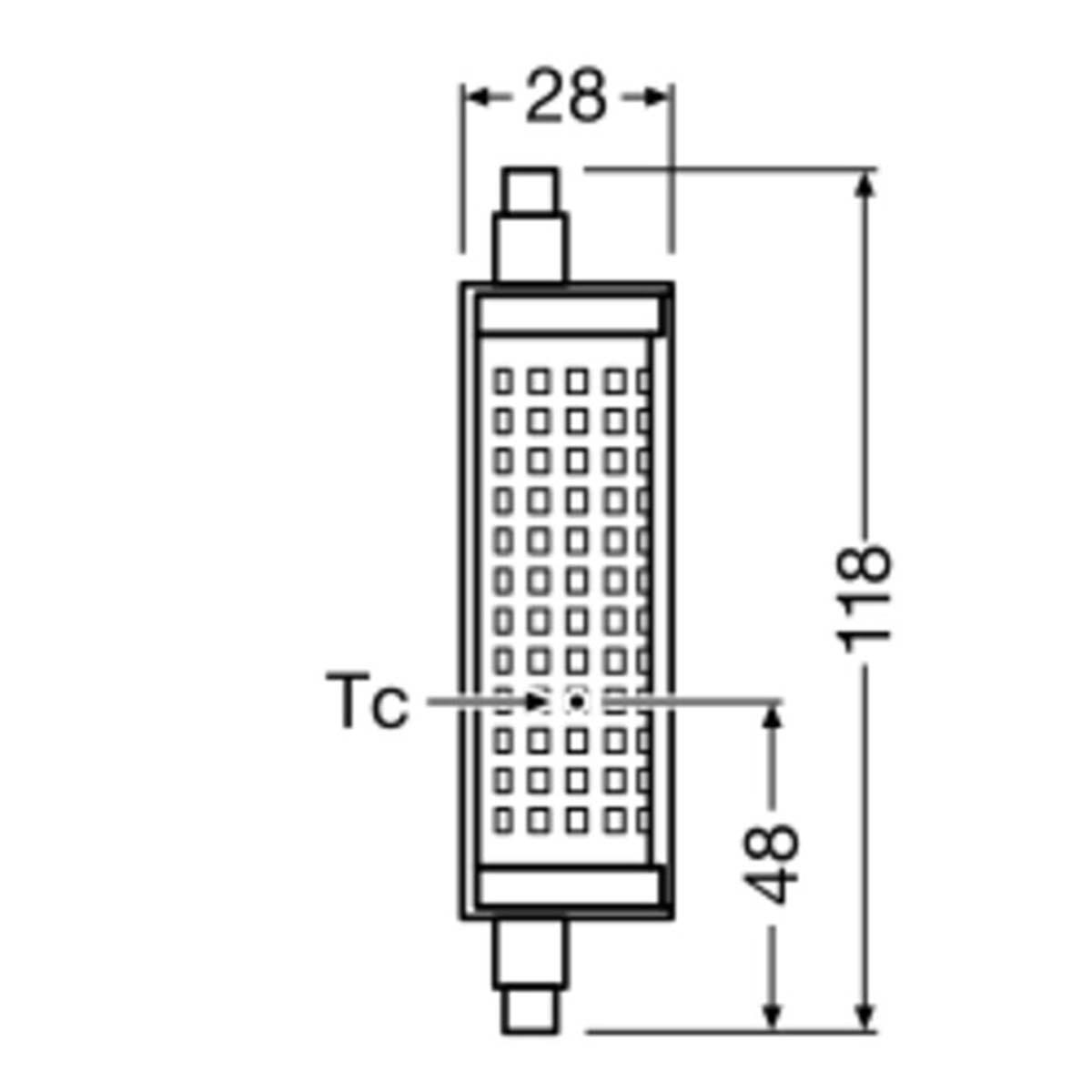 Bombilla LED Especial R7S 19W Luz Cálida 118MM Regulable Osram Multicolor-2
