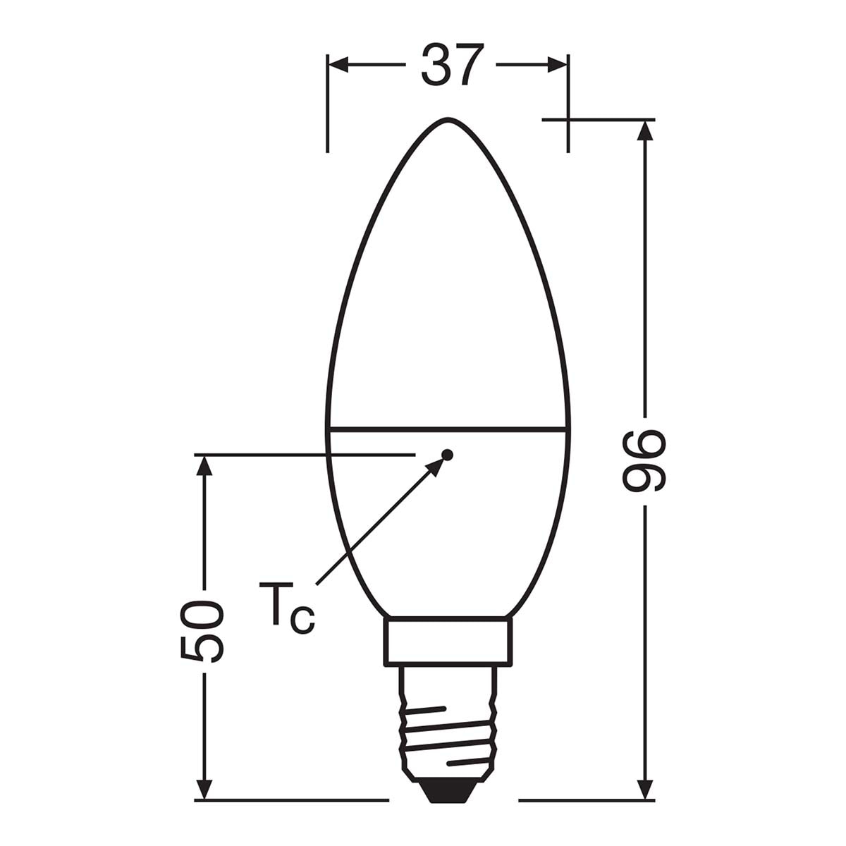 Bombilla LED Vela E14 4,9W Luz Neutra Osram Blanco-2