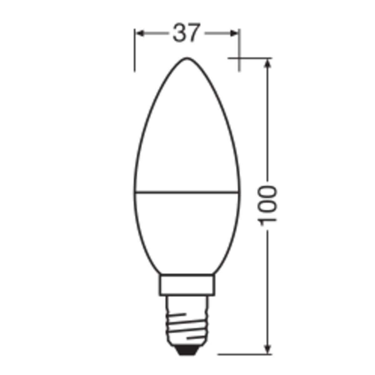 Bombilla LED Vela E14 4,9W Luz Fría Osram Blanco-2