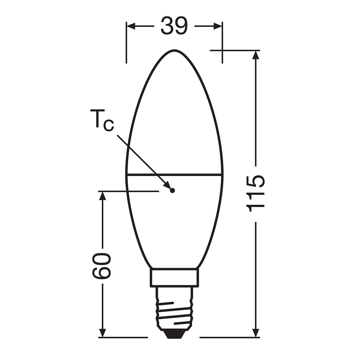 Bombilla LED Vela E14 7W Luz Cálida Osram Blanco-2
