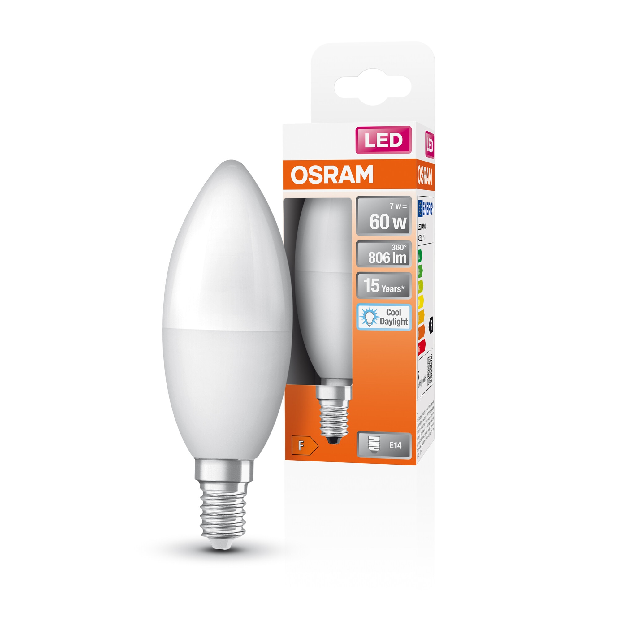 Lâmpada LED Vela E14 7 W Luz Fria Branco-5