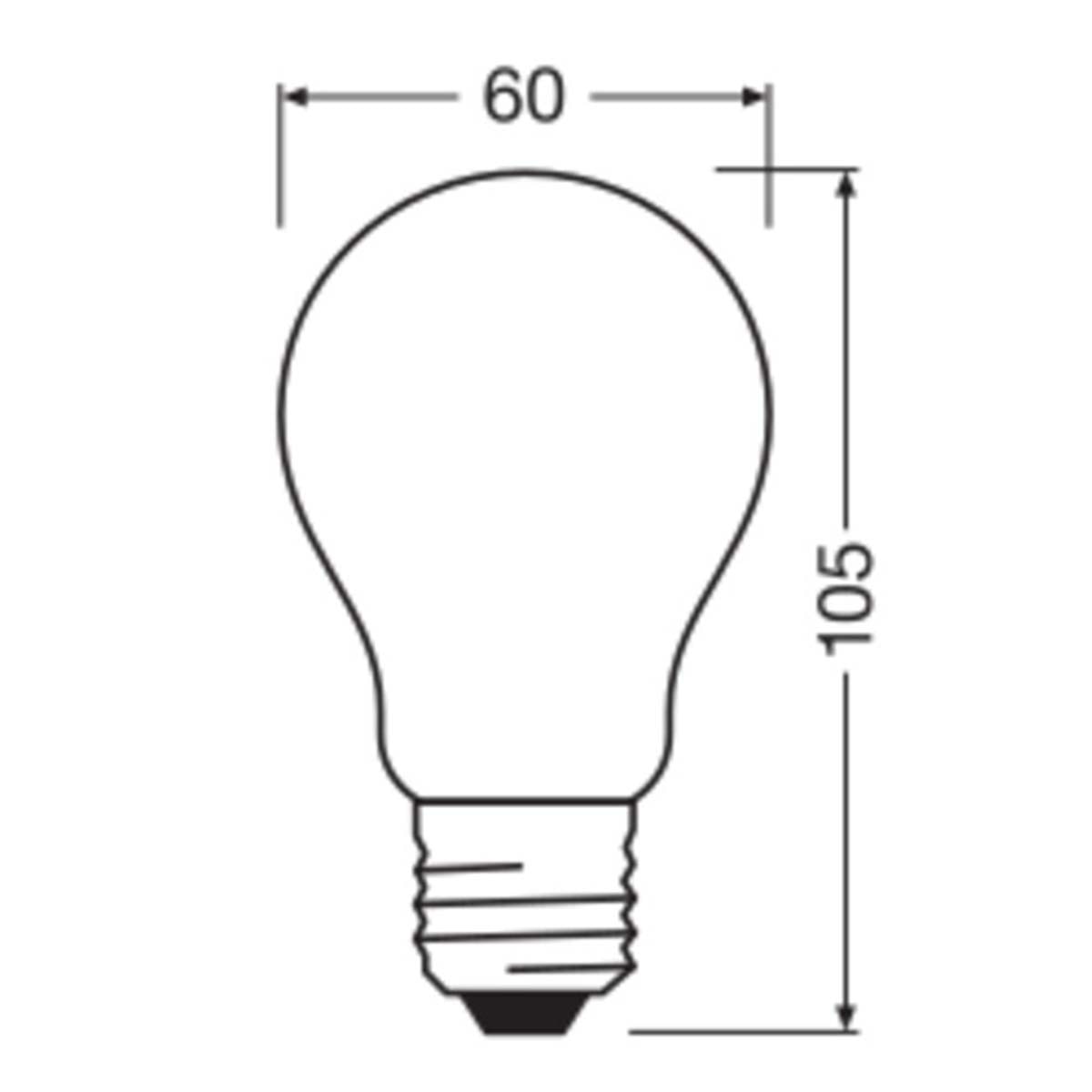 Bombilla LED Estándar Cristal Mate 4W 2700K E27 Osram Blanco-2