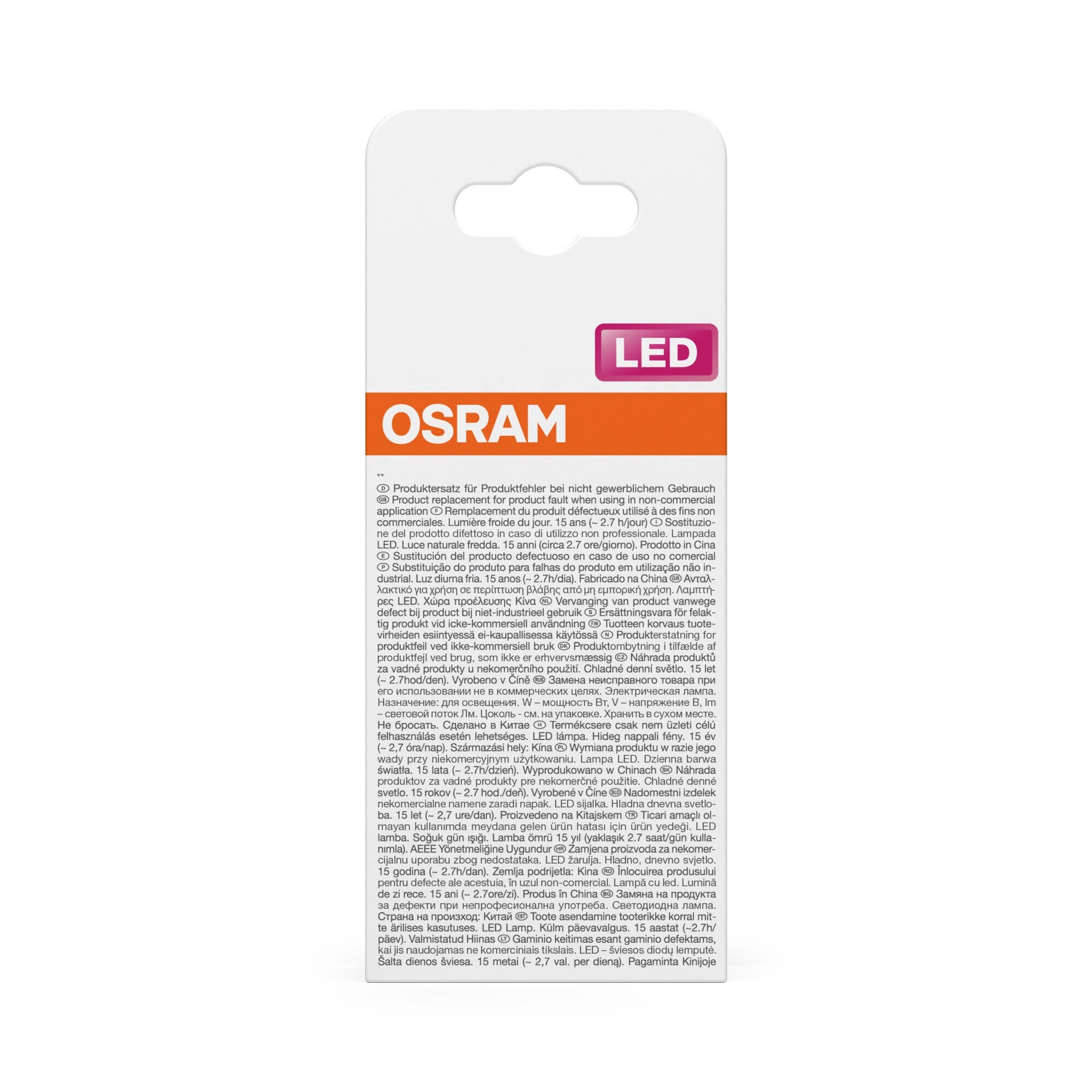 Bombilla LED Estándar Cristal Mate 6,5W 6500K E27 Osram Blanco-4