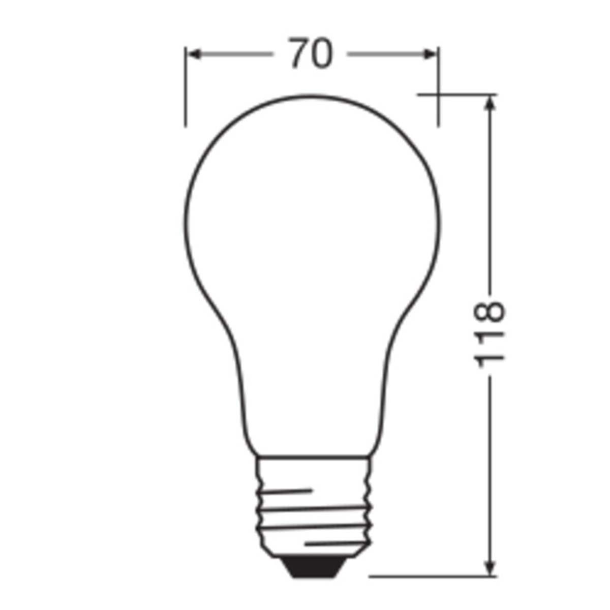 Bombilla LED Estándar E27 17W Luz Cálida Osram Blanco-2