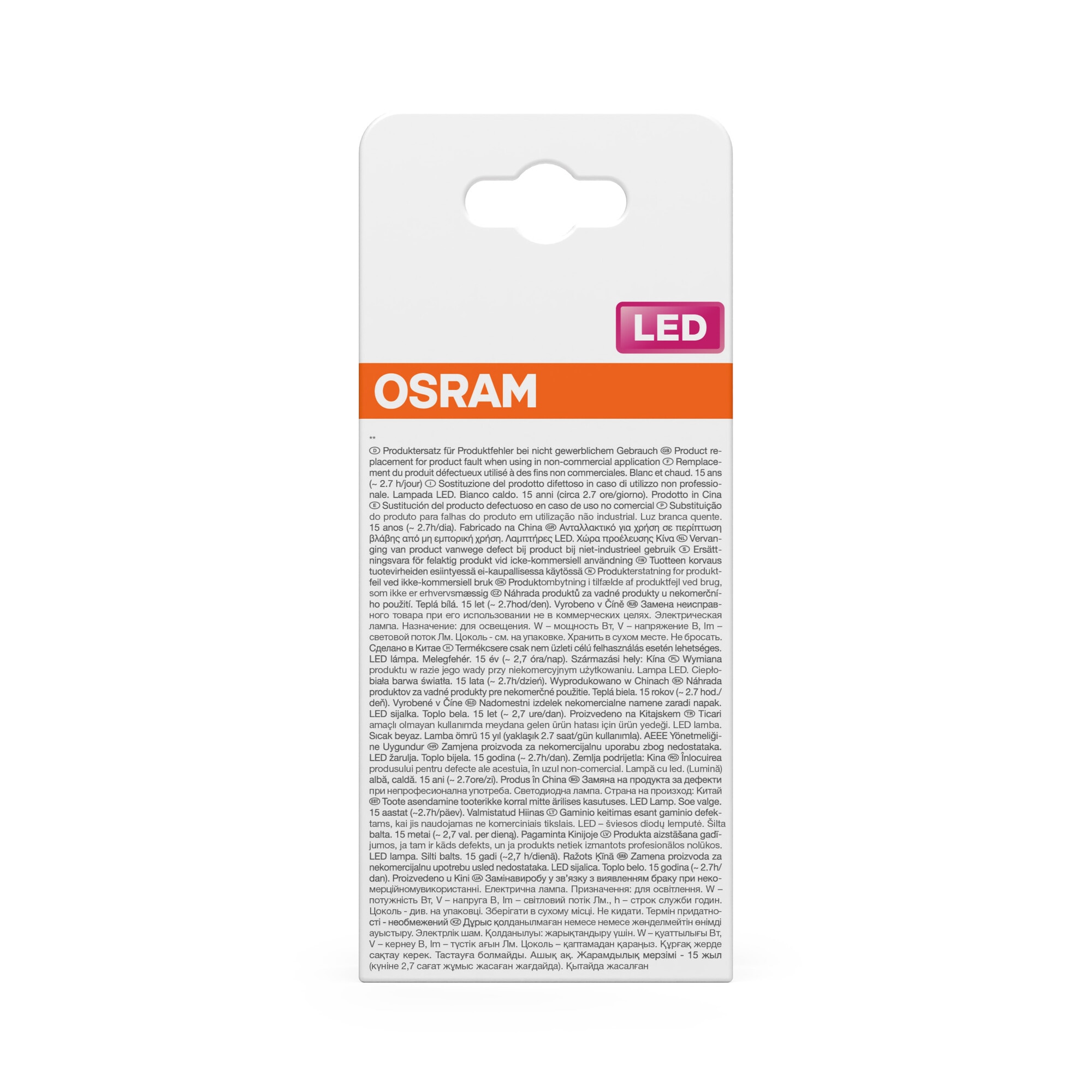 Bombilla LED Estándar E27 17W Luz Cálida Osram Blanco-4