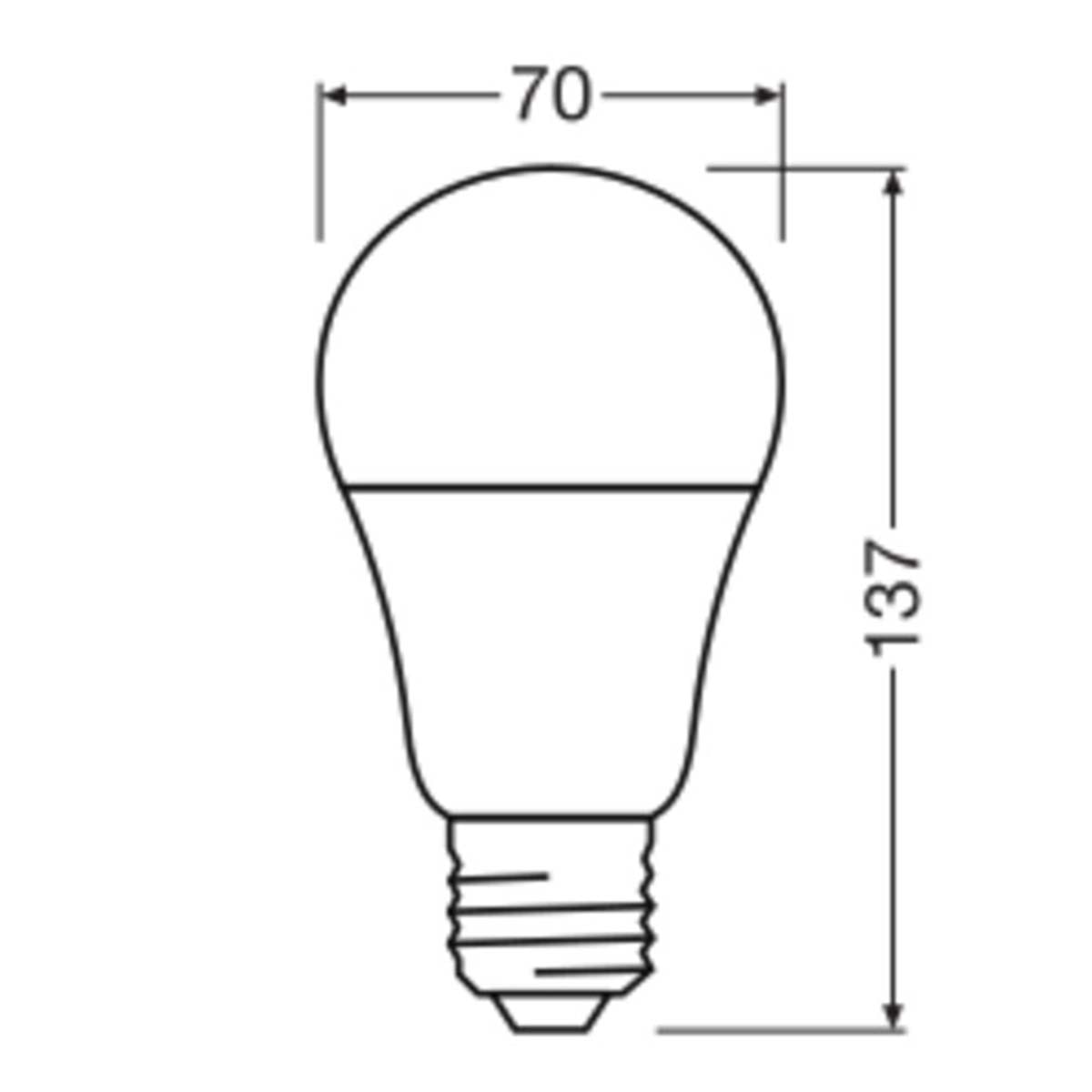 Lâmpada LED E27 de 20 W Luz Quente Regulável Osram Branco-2