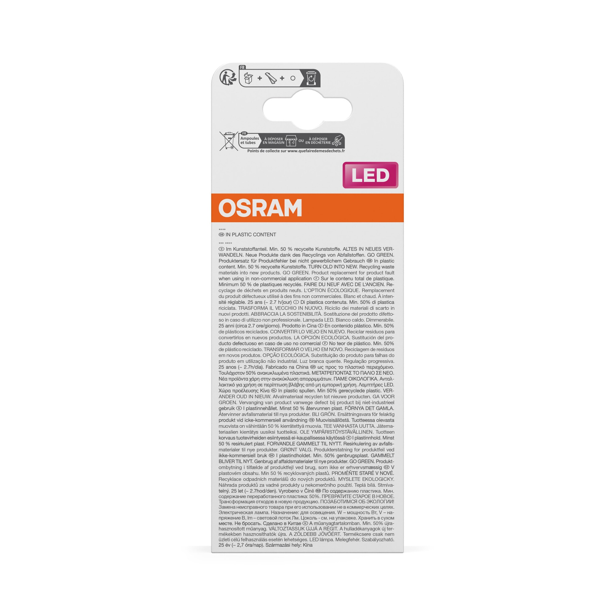 Lâmpada LED E27 de 20 W Luz Quente Regulável Osram Branco-4