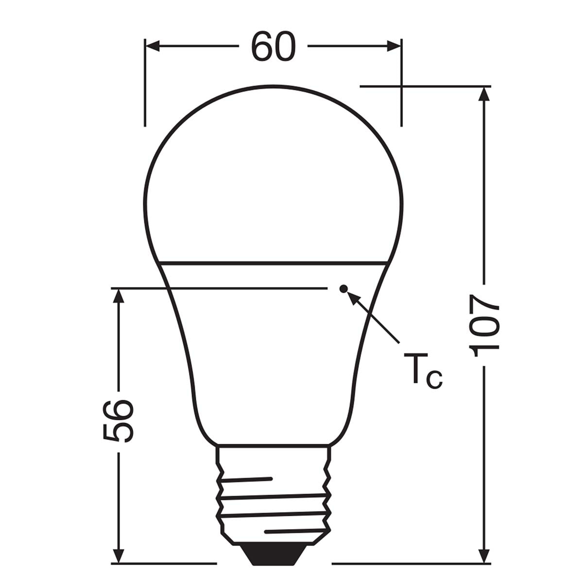 Bombilla LED Estándar E27 4,9W Luz Cálida Osram Blanco-2