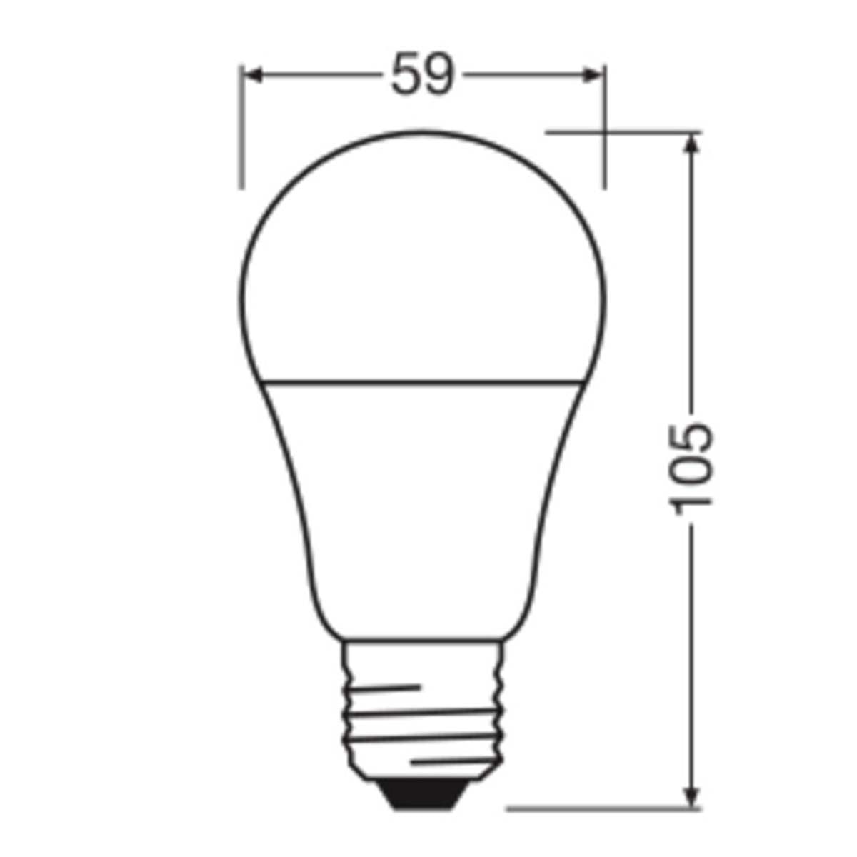 Bombilla LED Estándar E27 8.5W Luz Cálida Osram Blanco-2